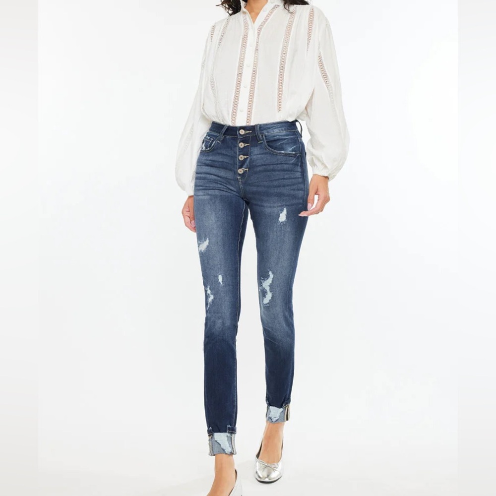 KanCan Chelsea High Rise Jeans - size 7 / 27 Dark Wash